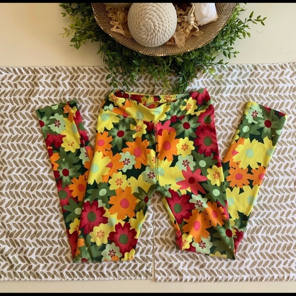 Lularoe Floral Leggings - Picture 1 of 2